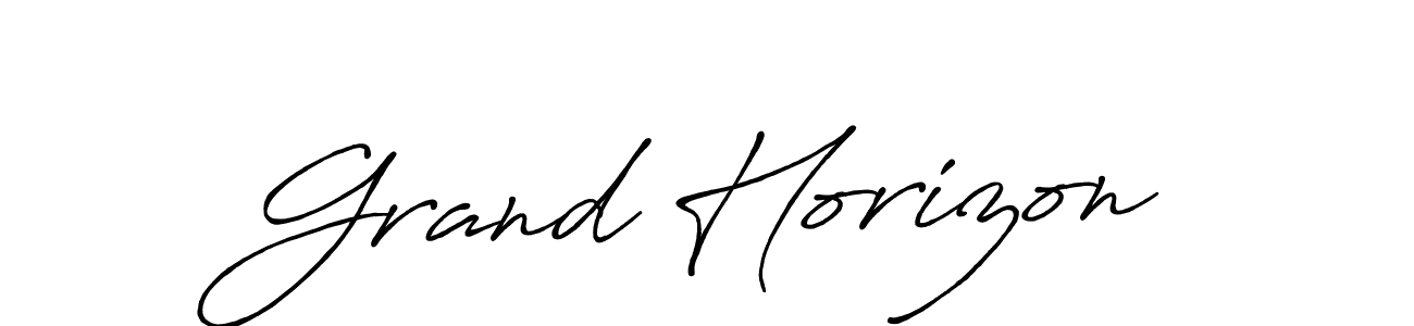 It looks lik you need a new signature style for name Grand Horizon. Design unique handwritten (Antro_Vectra_Bolder) signature with our free signature maker in just a few clicks. Grand Horizon signature style 7 images and pictures png