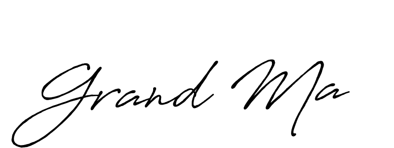 How to make Grand Ma signature? Antro_Vectra_Bolder is a professional autograph style. Create handwritten signature for Grand Ma name. Grand Ma signature style 7 images and pictures png