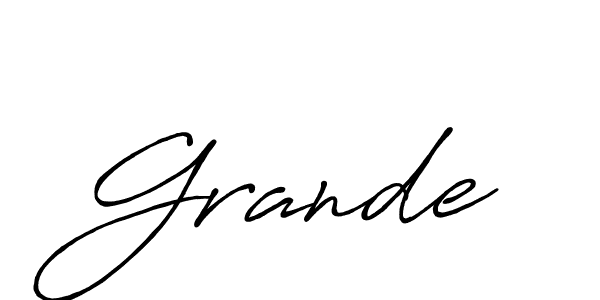 if you are searching for the best signature style for your name Grande. so please give up your signature search. here we have designed multiple signature styles  using Antro_Vectra_Bolder. Grande signature style 7 images and pictures png