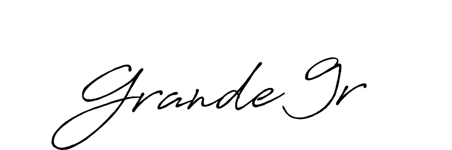 How to make Grande 9r name signature. Use Antro_Vectra_Bolder style for creating short signs online. This is the latest handwritten sign. Grande 9r signature style 7 images and pictures png