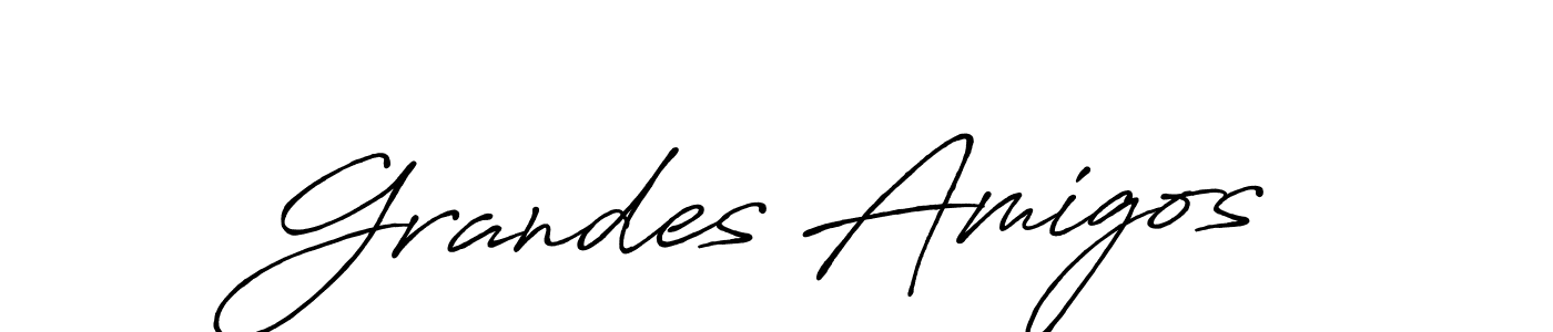 Also we have Grandes Amigos name is the best signature style. Create professional handwritten signature collection using Antro_Vectra_Bolder autograph style. Grandes Amigos signature style 7 images and pictures png