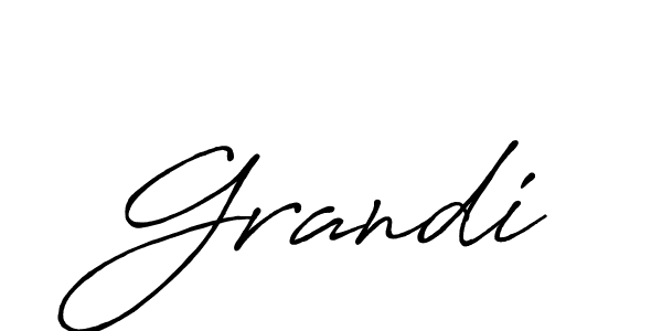 Design your own signature with our free online signature maker. With this signature software, you can create a handwritten (Antro_Vectra_Bolder) signature for name Grandi. Grandi signature style 7 images and pictures png