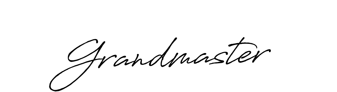 Make a beautiful signature design for name Grandmaster. With this signature (Antro_Vectra_Bolder) style, you can create a handwritten signature for free. Grandmaster signature style 7 images and pictures png