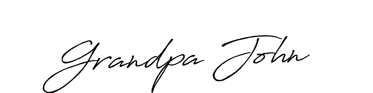 Design your own signature with our free online signature maker. With this signature software, you can create a handwritten (Antro_Vectra_Bolder) signature for name Grandpa John. Grandpa John signature style 7 images and pictures png
