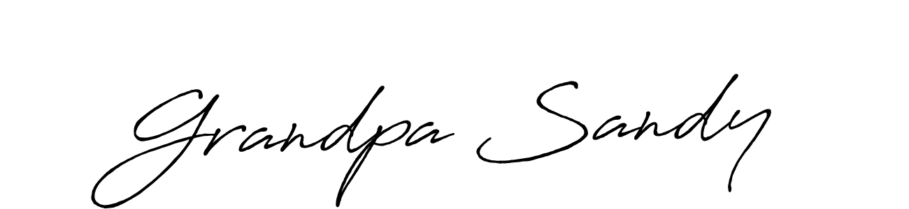How to make Grandpa Sandy name signature. Use Antro_Vectra_Bolder style for creating short signs online. This is the latest handwritten sign. Grandpa Sandy signature style 7 images and pictures png