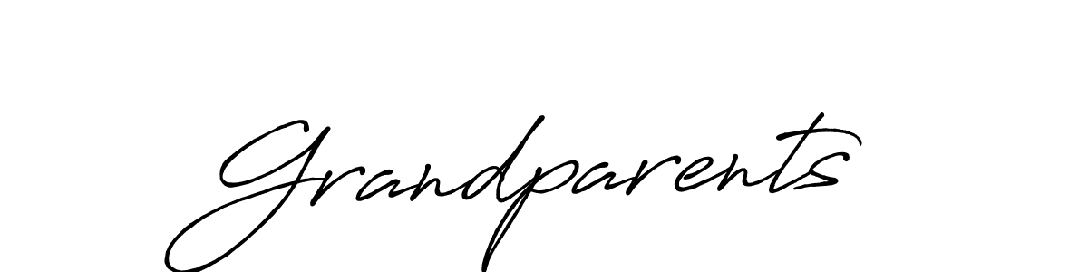 You should practise on your own different ways (Antro_Vectra_Bolder) to write your name (Grandparents) in signature. don't let someone else do it for you. Grandparents signature style 7 images and pictures png