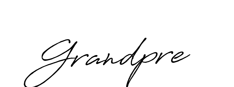 How to make Grandpre name signature. Use Antro_Vectra_Bolder style for creating short signs online. This is the latest handwritten sign. Grandpre signature style 7 images and pictures png