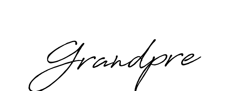 How to make Grandpre name signature. Use Antro_Vectra_Bolder style for creating short signs online. This is the latest handwritten sign. Grandpre signature style 7 images and pictures png