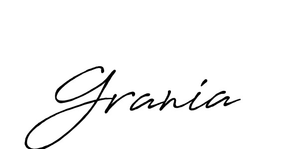 Create a beautiful signature design for name Grania. With this signature (Antro_Vectra_Bolder) fonts, you can make a handwritten signature for free. Grania signature style 7 images and pictures png
