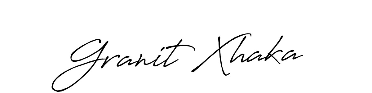 Granit Xhaka stylish signature style. Best Handwritten Sign (Antro_Vectra_Bolder) for my name. Handwritten Signature Collection Ideas for my name Granit Xhaka. Granit Xhaka signature style 7 images and pictures png
