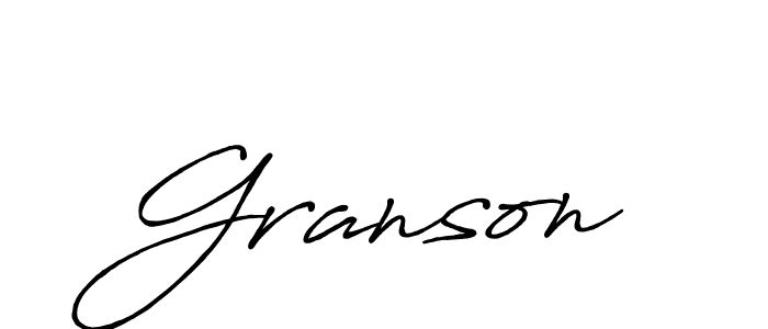 Design your own signature with our free online signature maker. With this signature software, you can create a handwritten (Antro_Vectra_Bolder) signature for name Granson. Granson signature style 7 images and pictures png