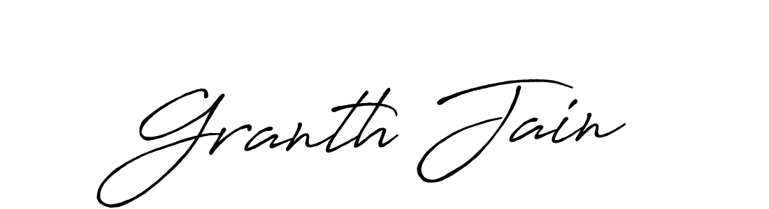 Create a beautiful signature design for name Granth Jain. With this signature (Antro_Vectra_Bolder) fonts, you can make a handwritten signature for free. Granth Jain signature style 7 images and pictures png