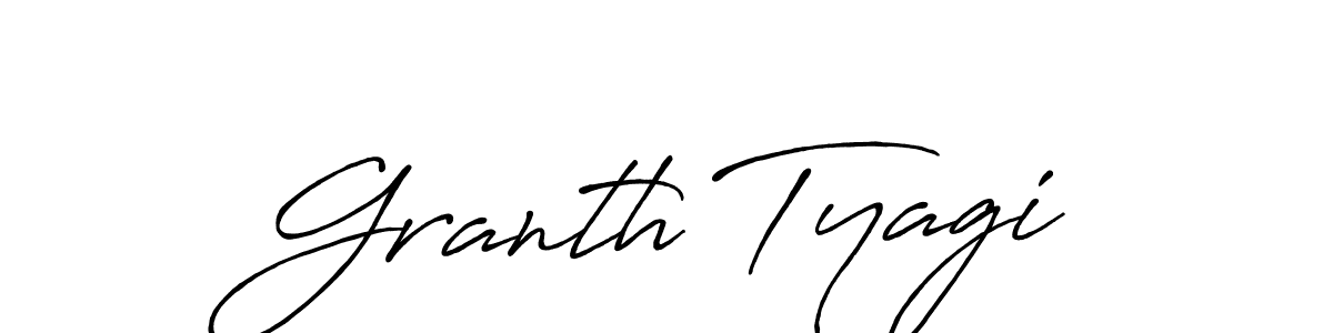 Design your own signature with our free online signature maker. With this signature software, you can create a handwritten (Antro_Vectra_Bolder) signature for name Granth Tyagi. Granth Tyagi signature style 7 images and pictures png