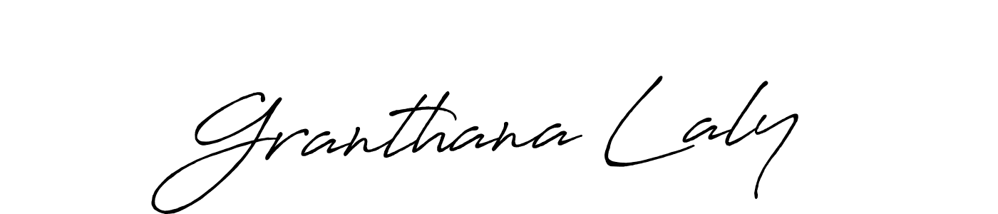 The best way (Antro_Vectra_Bolder) to make a short signature is to pick only two or three words in your name. The name Granthana Laly include a total of six letters. For converting this name. Granthana Laly signature style 7 images and pictures png