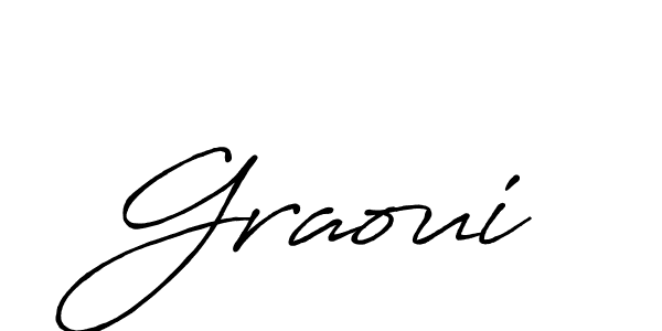 Design your own signature with our free online signature maker. With this signature software, you can create a handwritten (Antro_Vectra_Bolder) signature for name Graoui. Graoui signature style 7 images and pictures png