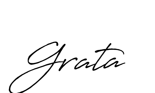 How to make Grata signature? Antro_Vectra_Bolder is a professional autograph style. Create handwritten signature for Grata name. Grata signature style 7 images and pictures png