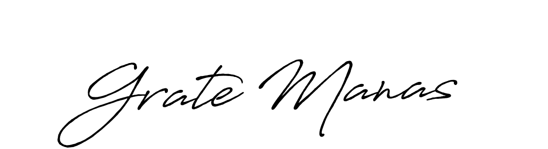 Grate Manas stylish signature style. Best Handwritten Sign (Antro_Vectra_Bolder) for my name. Handwritten Signature Collection Ideas for my name Grate Manas. Grate Manas signature style 7 images and pictures png