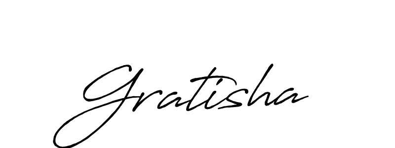 Make a beautiful signature design for name Gratisha. With this signature (Antro_Vectra_Bolder) style, you can create a handwritten signature for free. Gratisha signature style 7 images and pictures png