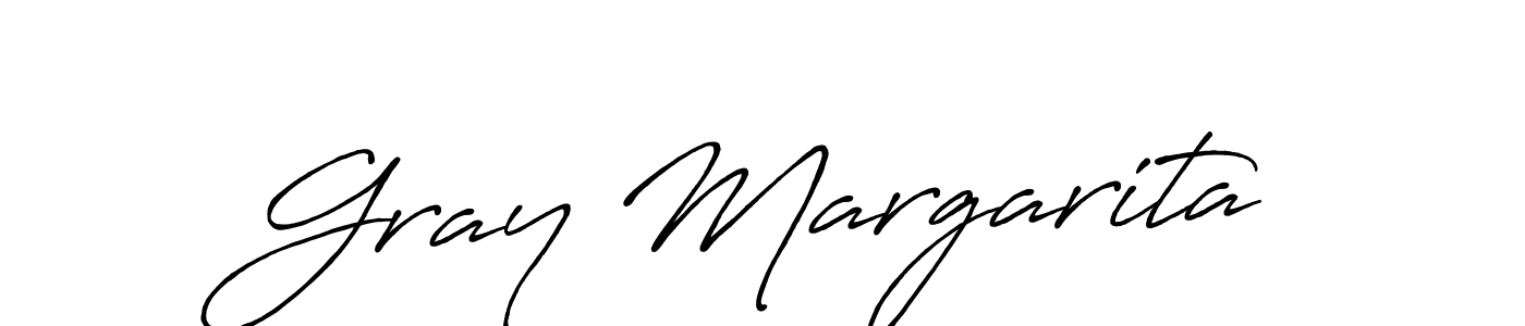 How to make Gray Margarita name signature. Use Antro_Vectra_Bolder style for creating short signs online. This is the latest handwritten sign. Gray Margarita signature style 7 images and pictures png