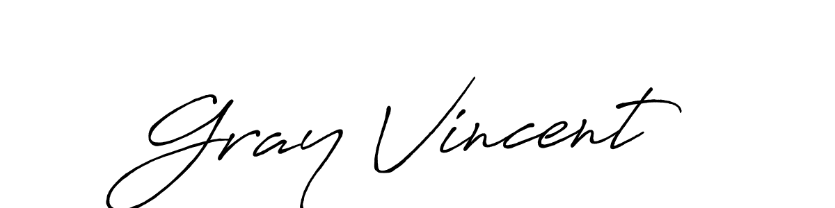 Create a beautiful signature design for name Gray Vincent. With this signature (Antro_Vectra_Bolder) fonts, you can make a handwritten signature for free. Gray Vincent signature style 7 images and pictures png