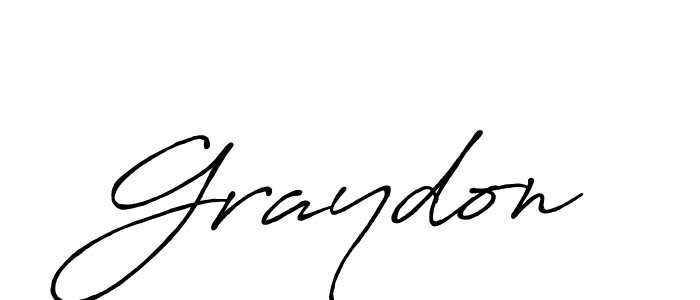 Graydon stylish signature style. Best Handwritten Sign (Antro_Vectra_Bolder) for my name. Handwritten Signature Collection Ideas for my name Graydon. Graydon signature style 7 images and pictures png