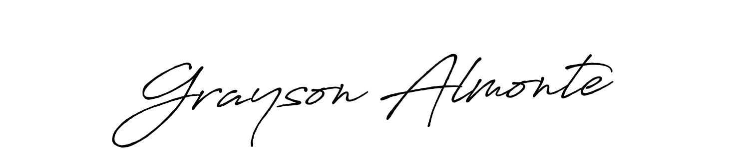 Make a beautiful signature design for name Grayson Almonte. With this signature (Antro_Vectra_Bolder) style, you can create a handwritten signature for free. Grayson Almonte signature style 7 images and pictures png