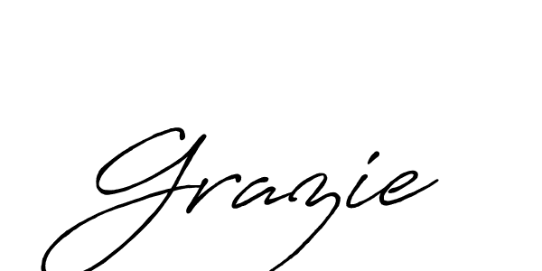Make a beautiful signature design for name Grazie. With this signature (Antro_Vectra_Bolder) style, you can create a handwritten signature for free. Grazie signature style 7 images and pictures png