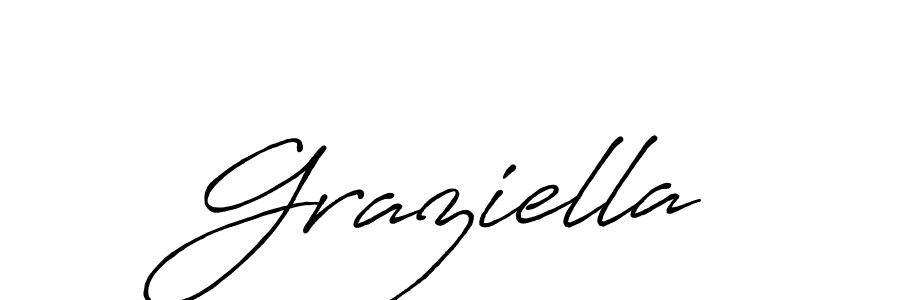 How to make Graziella name signature. Use Antro_Vectra_Bolder style for creating short signs online. This is the latest handwritten sign. Graziella signature style 7 images and pictures png