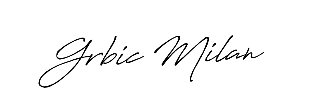 How to make Grbic Milan signature? Antro_Vectra_Bolder is a professional autograph style. Create handwritten signature for Grbic Milan name. Grbic Milan signature style 7 images and pictures png