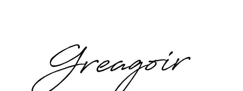 Make a beautiful signature design for name Greagoir. With this signature (Antro_Vectra_Bolder) style, you can create a handwritten signature for free. Greagoir signature style 7 images and pictures png
