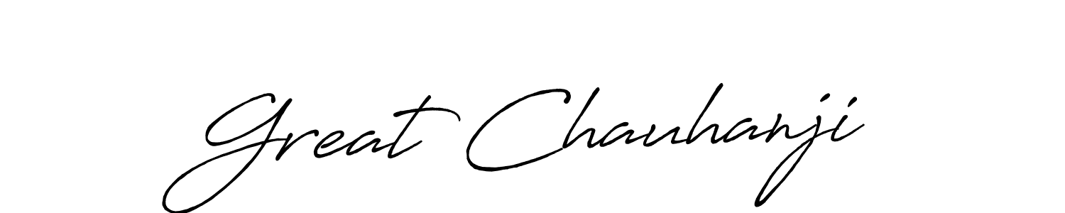 The best way (Antro_Vectra_Bolder) to make a short signature is to pick only two or three words in your name. The name Great Chauhanji include a total of six letters. For converting this name. Great Chauhanji signature style 7 images and pictures png