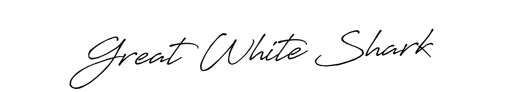 Make a beautiful signature design for name Great White Shark. With this signature (Antro_Vectra_Bolder) style, you can create a handwritten signature for free. Great White Shark signature style 7 images and pictures png