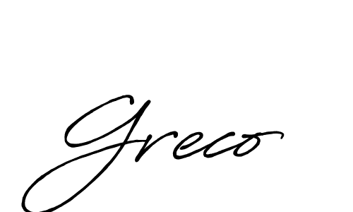 Design your own signature with our free online signature maker. With this signature software, you can create a handwritten (Antro_Vectra_Bolder) signature for name Greco. Greco signature style 7 images and pictures png