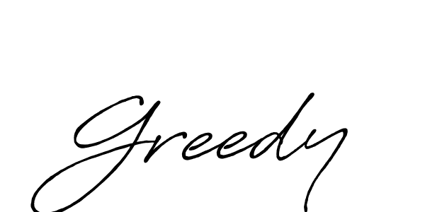 Use a signature maker to create a handwritten signature online. With this signature software, you can design (Antro_Vectra_Bolder) your own signature for name Greedy. Greedy signature style 7 images and pictures png