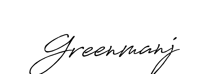 How to make Greenmanj signature? Antro_Vectra_Bolder is a professional autograph style. Create handwritten signature for Greenmanj name. Greenmanj signature style 7 images and pictures png
