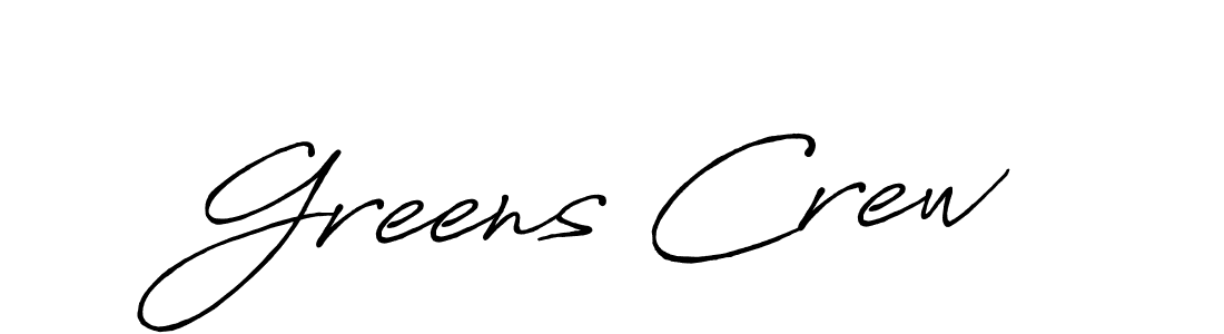 How to make Greens Crew name signature. Use Antro_Vectra_Bolder style for creating short signs online. This is the latest handwritten sign. Greens Crew signature style 7 images and pictures png