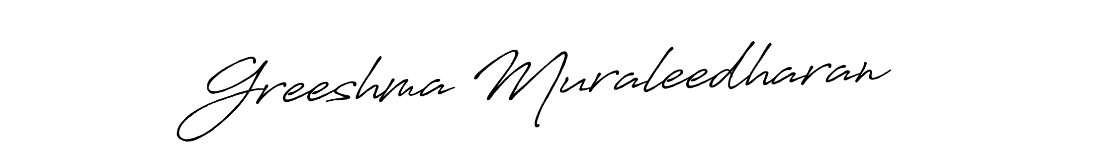 Greeshma Muraleedharan stylish signature style. Best Handwritten Sign (Antro_Vectra_Bolder) for my name. Handwritten Signature Collection Ideas for my name Greeshma Muraleedharan. Greeshma Muraleedharan signature style 7 images and pictures png