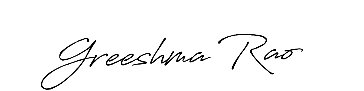 Make a short Greeshma Rao signature style. Manage your documents anywhere anytime using Antro_Vectra_Bolder. Create and add eSignatures, submit forms, share and send files easily. Greeshma Rao signature style 7 images and pictures png