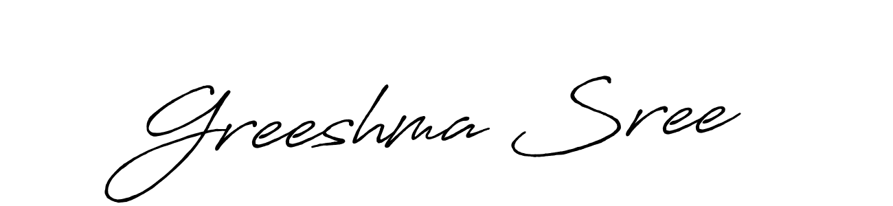 The best way (Antro_Vectra_Bolder) to make a short signature is to pick only two or three words in your name. The name Greeshma Sree include a total of six letters. For converting this name. Greeshma Sree signature style 7 images and pictures png