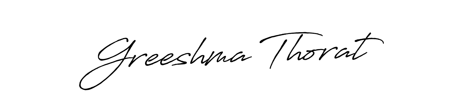 Also You can easily find your signature by using the search form. We will create Greeshma Thorat name handwritten signature images for you free of cost using Antro_Vectra_Bolder sign style. Greeshma Thorat signature style 7 images and pictures png