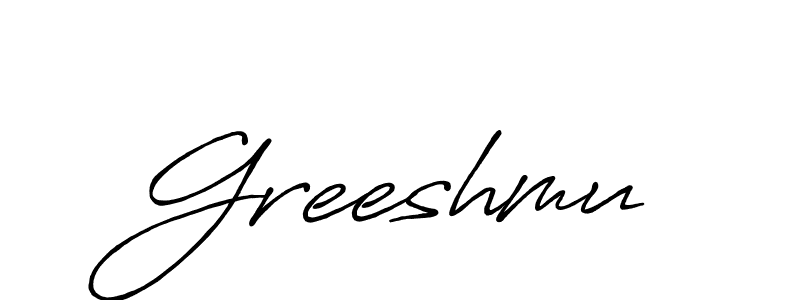 Make a beautiful signature design for name Greeshmu. Use this online signature maker to create a handwritten signature for free. Greeshmu signature style 7 images and pictures png