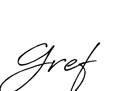 You should practise on your own different ways (Antro_Vectra_Bolder) to write your name (Gref) in signature. don't let someone else do it for you. Gref signature style 7 images and pictures png