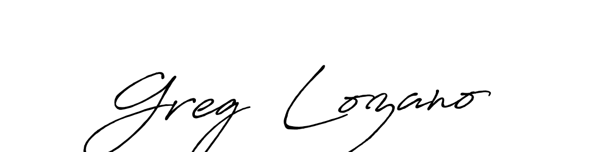 Design your own signature with our free online signature maker. With this signature software, you can create a handwritten (Antro_Vectra_Bolder) signature for name Greg  Lozano. Greg  Lozano signature style 7 images and pictures png