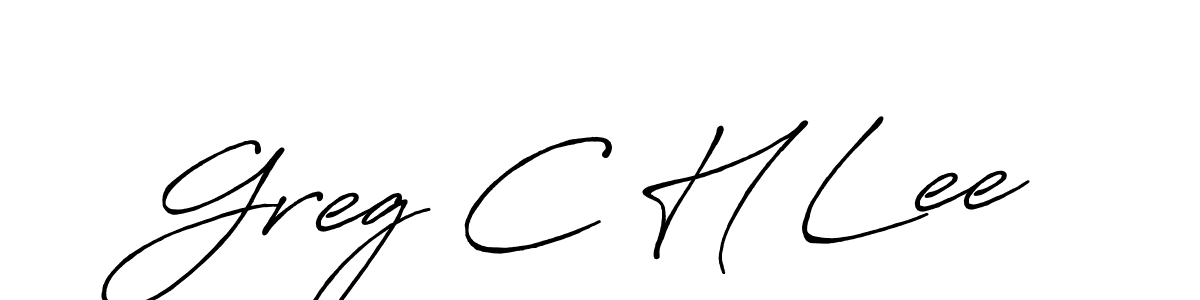 Design your own signature with our free online signature maker. With this signature software, you can create a handwritten (Antro_Vectra_Bolder) signature for name Greg C H Lee. Greg C H Lee signature style 7 images and pictures png