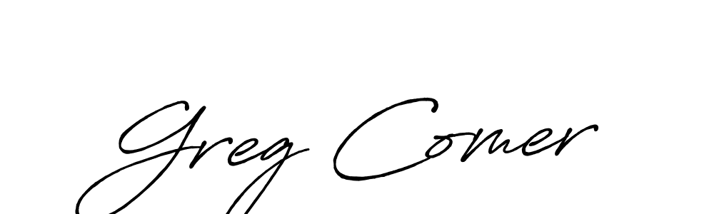 Create a beautiful signature design for name Greg Comer. With this signature (Antro_Vectra_Bolder) fonts, you can make a handwritten signature for free. Greg Comer signature style 7 images and pictures png