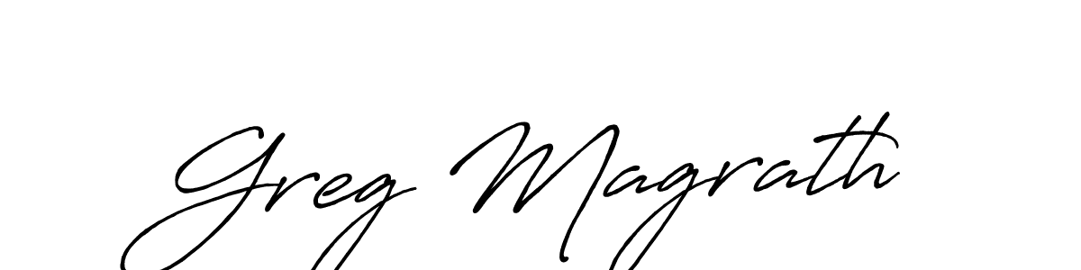 Create a beautiful signature design for name Greg Magrath. With this signature (Antro_Vectra_Bolder) fonts, you can make a handwritten signature for free. Greg Magrath signature style 7 images and pictures png