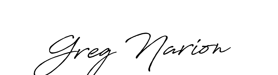 You should practise on your own different ways (Antro_Vectra_Bolder) to write your name (Greg Narion) in signature. don't let someone else do it for you. Greg Narion signature style 7 images and pictures png