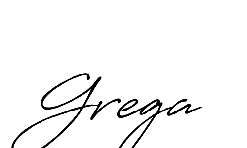 Grega stylish signature style. Best Handwritten Sign (Antro_Vectra_Bolder) for my name. Handwritten Signature Collection Ideas for my name Grega. Grega signature style 7 images and pictures png