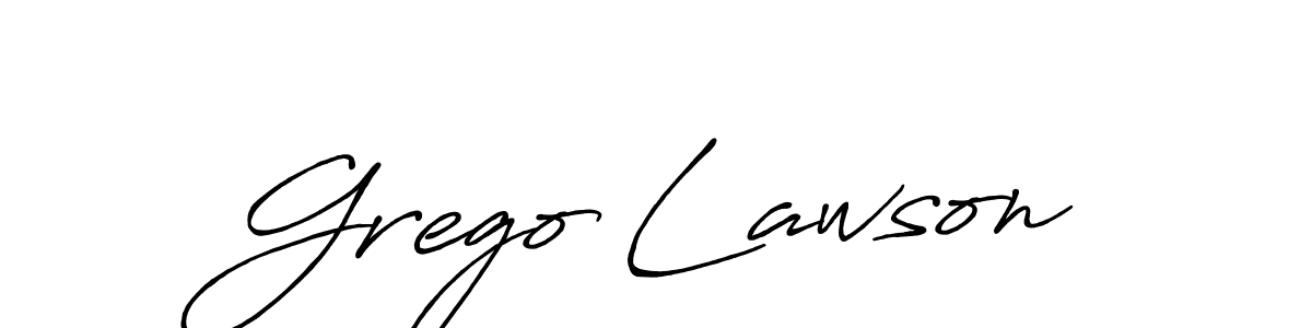 Design your own signature with our free online signature maker. With this signature software, you can create a handwritten (Antro_Vectra_Bolder) signature for name Grego Lawson. Grego Lawson signature style 7 images and pictures png