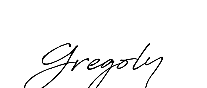 Make a beautiful signature design for name Gregoly. With this signature (Antro_Vectra_Bolder) style, you can create a handwritten signature for free. Gregoly signature style 7 images and pictures png